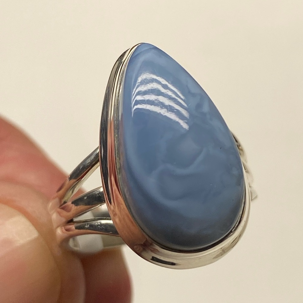 Owyhee Opal Ring Size 8 In Solid Sterling Silver … - image 1